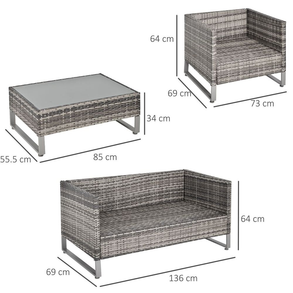 PE Rattan Wicker Outdoor Dining Set