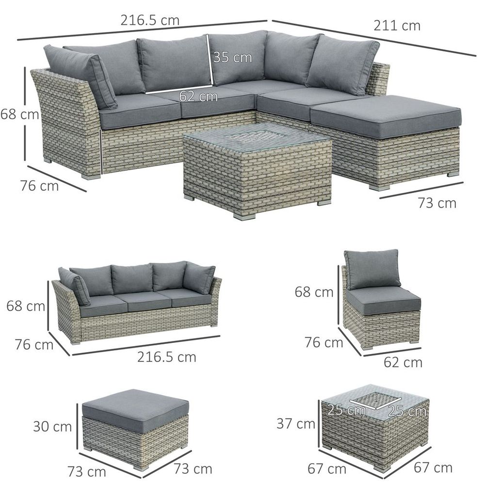 Patio PE Rattan Sofa Set